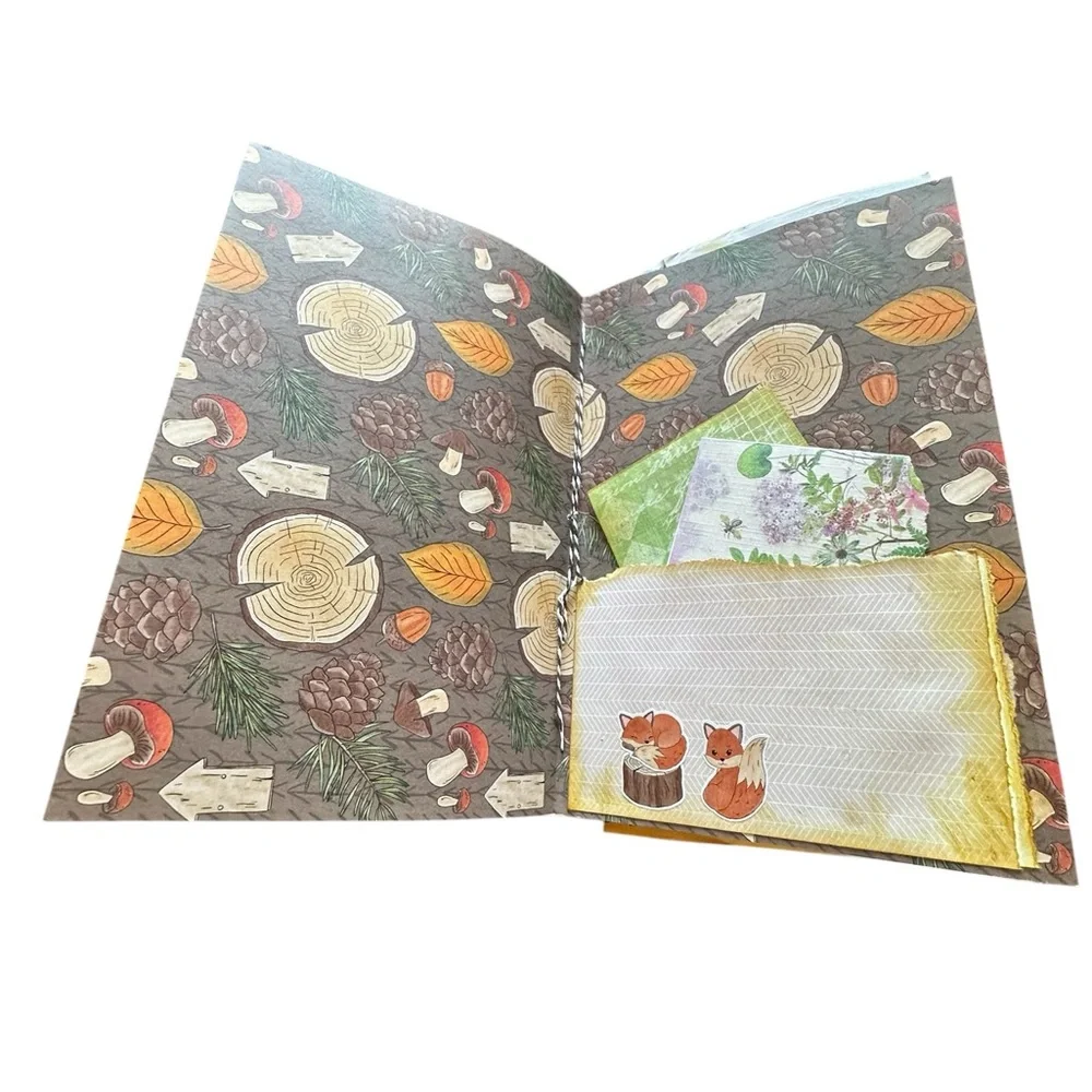 Fall Woodland Forest Themed Handmade Junk Journal